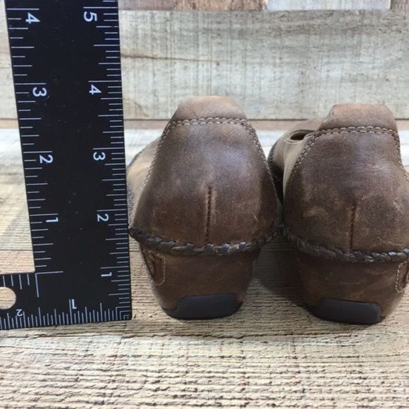 Clarks ArtisanBrown Leather Slip On Loafer Wedge Womens 5M  74079 - Picture 8 of 12